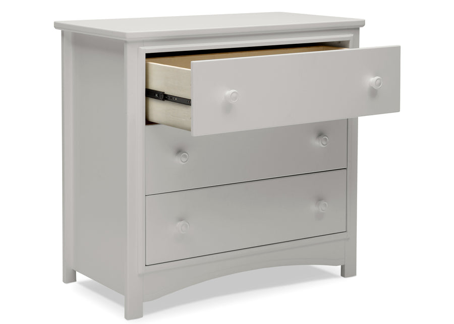 Moonstruck Grey (1351) 14-Perry 3 Drawer Dresser with Changing Top and Interlocking Drawers