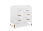 Bianca White with Melted Bronze (186) 3-Sloane 4 Drawer Dresser with Changing Top and Interlocking Drawers