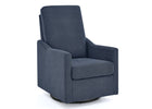 Blue recliner chair on a white background 11-Andie Nursery Glider Swivel Chair with LiveSmart Fabric