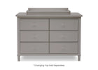 Grey (026) 5-Haven 6 Drawer Dresser with Interlocking Drawers
