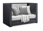 Midnight Grey (1360) 22-Cassie 4-in-1 Convertible Crib with Underdrawer
