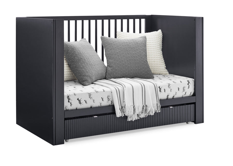 Midnight Grey (1360) 22-Cassie 4-in-1 Convertible Crib with Underdrawer