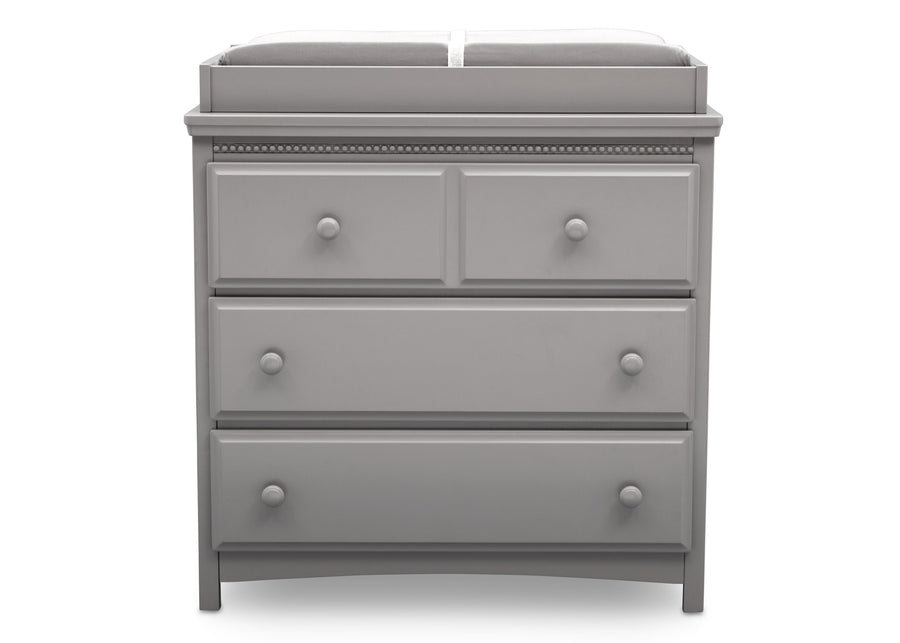 Grey (026) 2-Emerson 3 Drawer Dresser with Changing Top and Interlocking Drawers