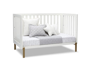 Bianca White with Melted Bronze (186) 5-Hendrix 4-in-1 Convertible Crib