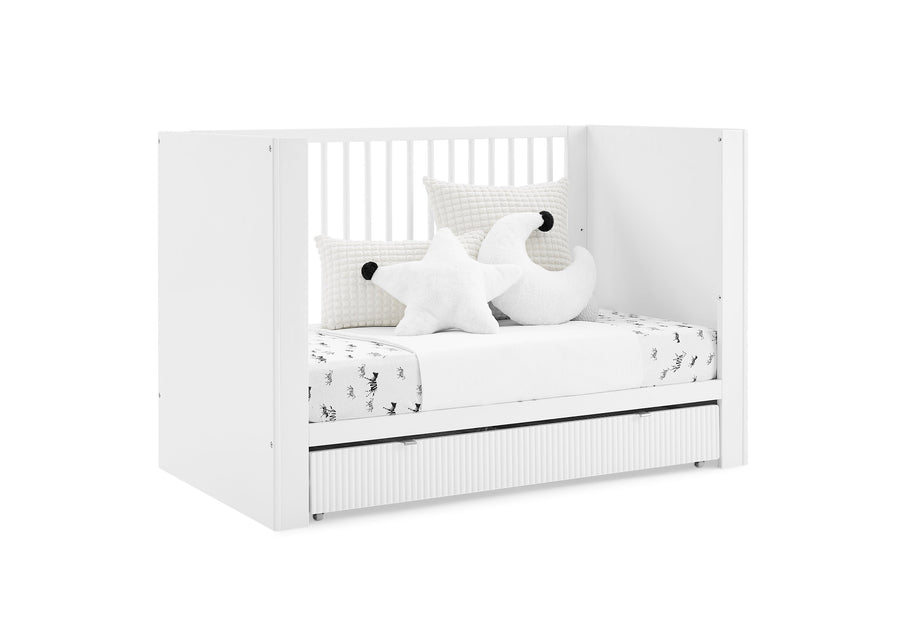 Bianca White (130) 13-Cassie 4-in-1 Convertible Crib with Underdrawer