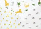 Safari Friends (3414) 10-Fitted Crib Sheets - 3 Pack