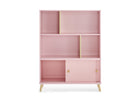 Blush Pink with Natural  (1380) 10-Hudson Bookcase