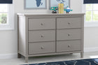 Grey (026) 4-Haven 6 Drawer Dresser with Interlocking Drawers