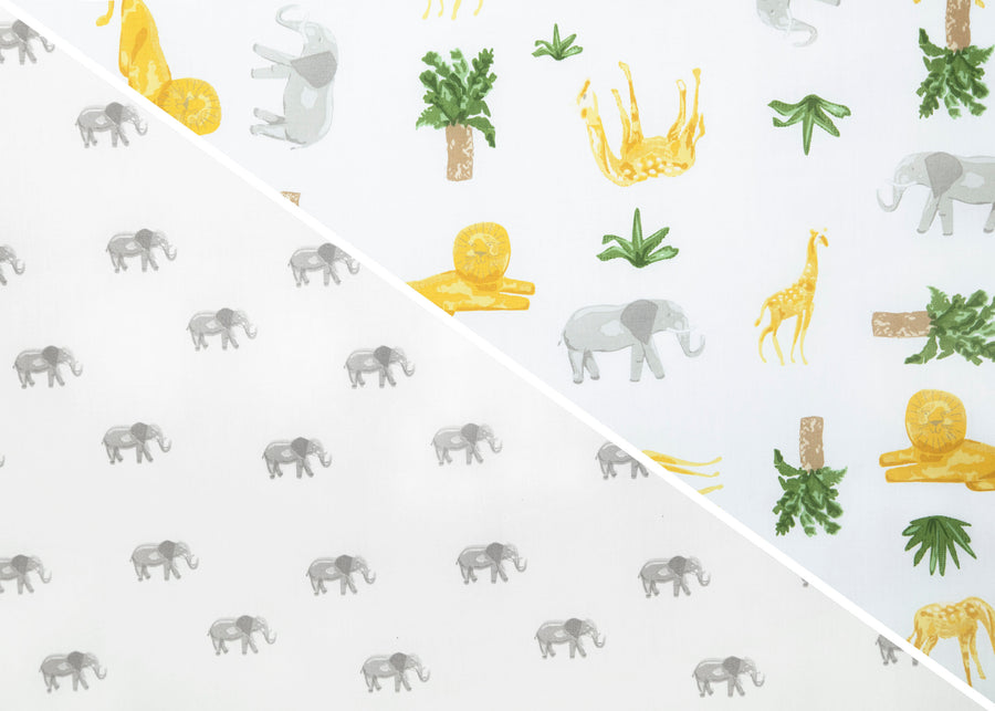 Safari Friends (3414) 11-Space Exploration Fitted Crib Sheets - 2 Pack