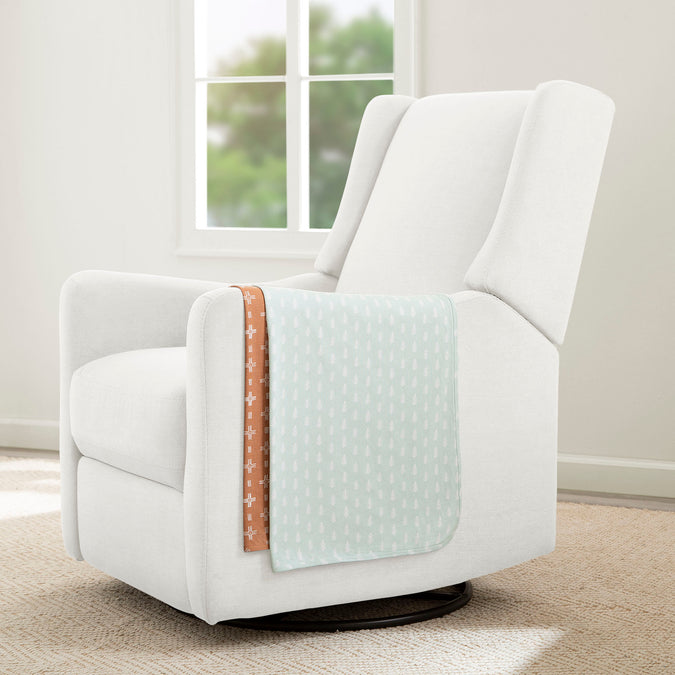 Neutral Boho (3406) 5-100% Organic Jersey Cotton Baby Receiving Blankets - 2 Pack