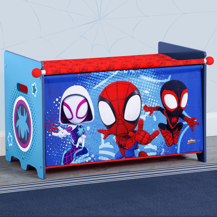 Spider-Man (1164) 3-Spidey and His Amazing Friends Toy Box with Retractable Fabric Top