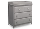 Grey (026) 3-Emerson 3 Drawer Dresser with Changing Top and Interlocking Drawers