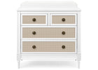 Bianca White with Textured Almond (1508) 2-Madeline 4 Drawer Dresser with Changing Top and Interlocking Drawers