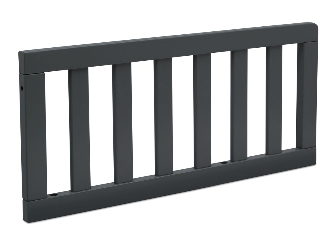 Delta Children Charcoal (029) Toddler Guardrail (0080), Angled View e2e