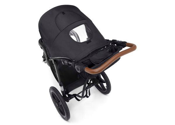 jeep double running stroller Jeep TurboGlyde Jogging Stroller, Black (001)