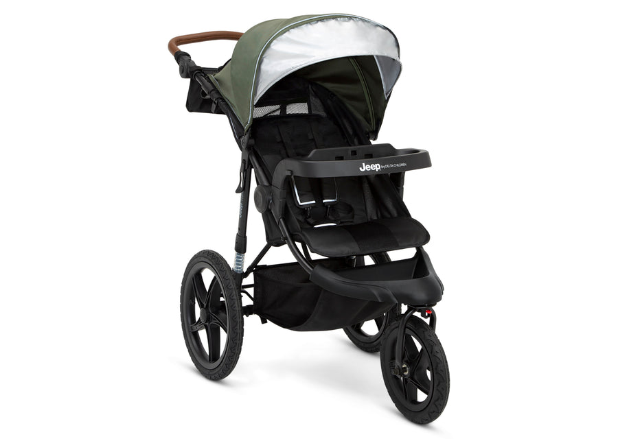 Black with Olive Green (2182) 7-Jeep TurboGlyde Jogging Stroller
