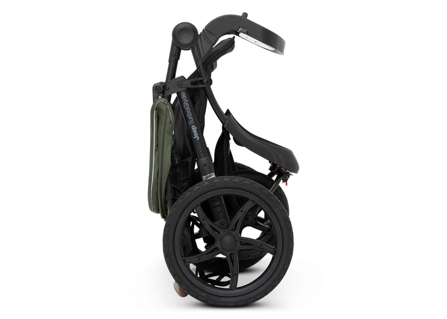 Black with Olive Green (2182) 10-Jeep TurboGlyde Jogging Stroller