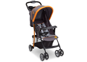 Delta Children Lunar (093) J is for Jeep Brand Metro Stroller Right Side View, with Canopy and Child Tray a1a 26