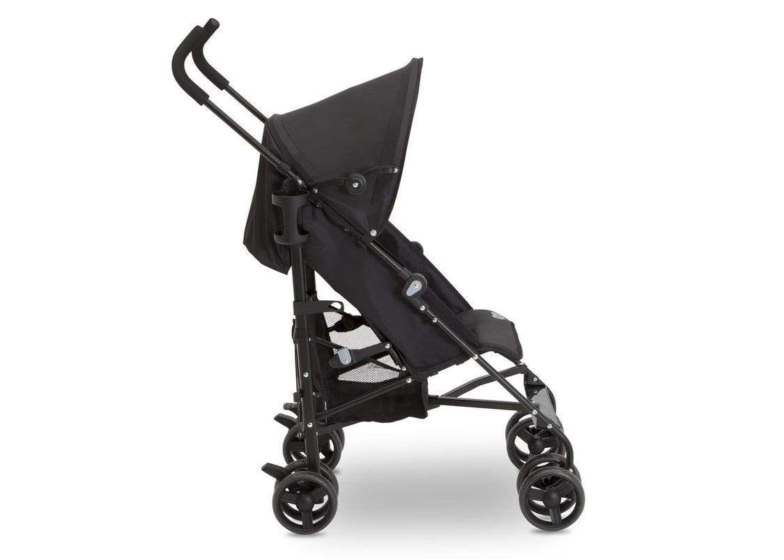 Delta Children Black (001) Pilot Stroller, Side Silo View