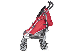 Delta Children Red (609) Ultimate Convenience Stroller, Full Left Side View c2c 2