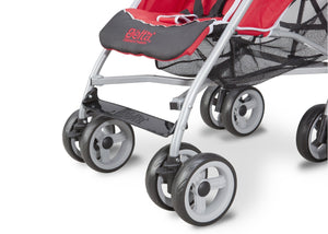 Delta Children Red (609) Ultimate Convenience Stroller, Wheel Detail 8