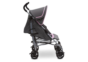 Delta Children Pink & Grey (697) Ultimate Stroller, Style-2 Full Right Side View b2b 1