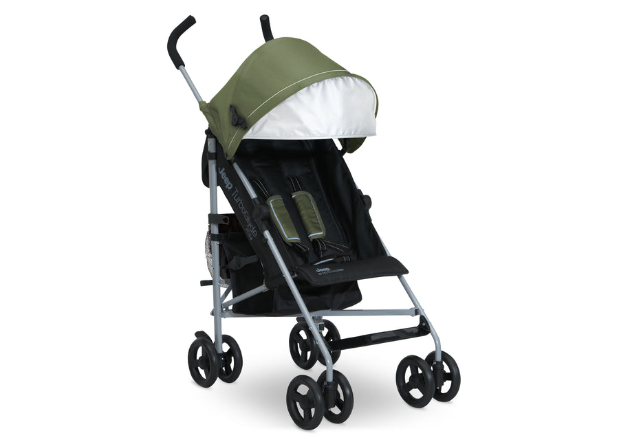 Black with Olive Green (2182) 6-Jeep TurboGlyde Plus Stroller