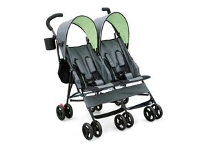 Delta Children Lime & Grey (013) LX Side by Side Stroller b1b 9