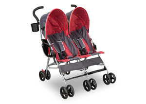 Delta Children Grey & Red (026) LX Side by Side Stroller c1c 35