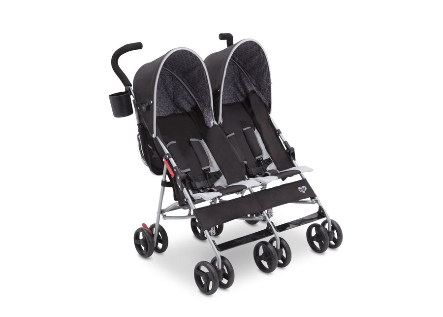 Delta Children Gateway (2296) LX Side by Side Stroller, Right View h1h 43-LX Side by Side Stroller