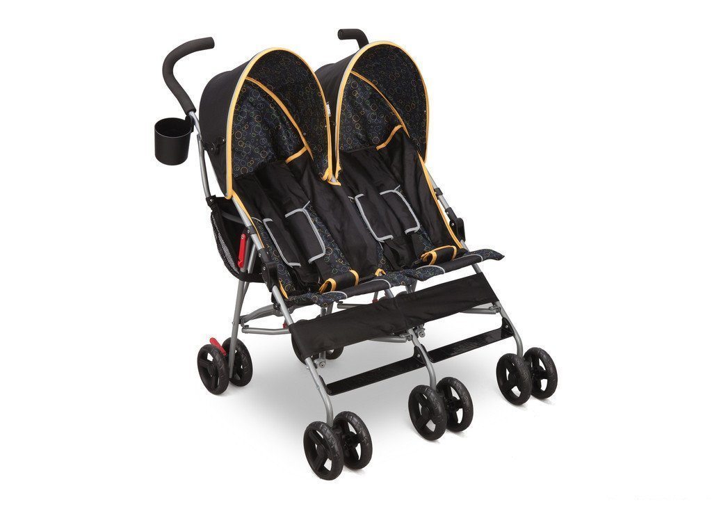 Delta Children Black & Orange (820) LX Side by Side Stroller f1f 
