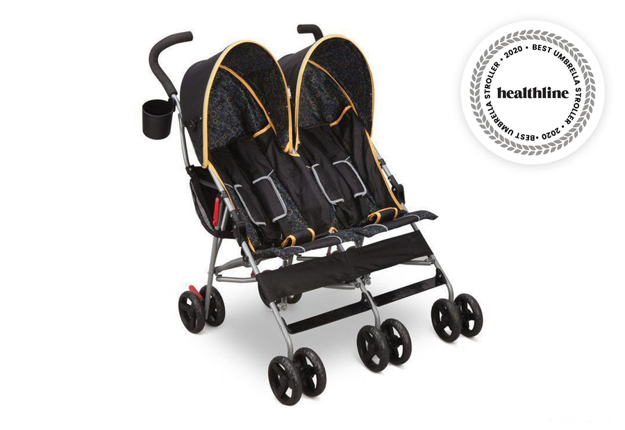 Black & Orange (820) 32-LX Side by Side Stroller