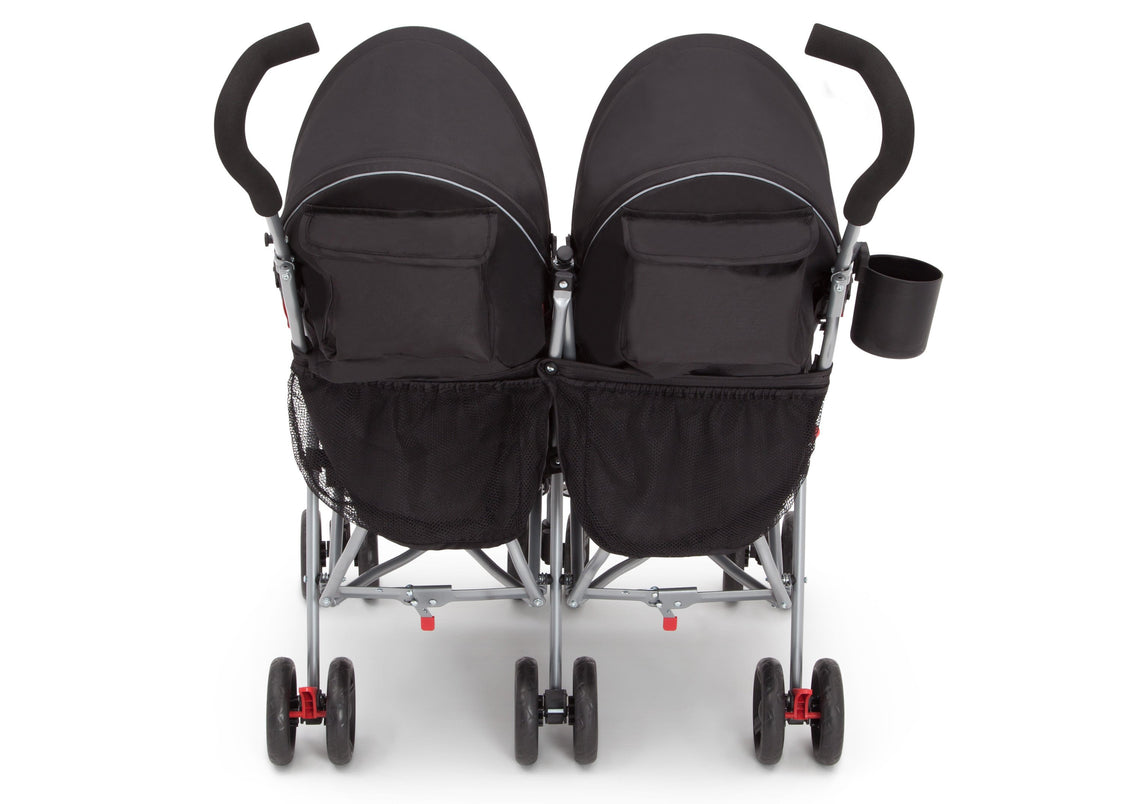 LX Pkus Side x Side Double Stroller Red Triangular (2246), Back View