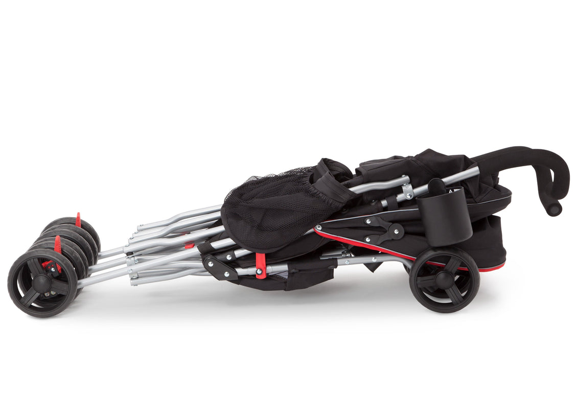 Delta Children Red Triangular (2246) LX Plus Side x Side Double Stroller (11709), Folded, b7b