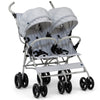 Grey Stripes (2359) 16-babyGap Classic Side-by-Side Double Stroller