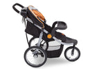 Delta Children J is for Jeep Brand Trek Orange Tonal (838) Cross Country All Terrain Jogging Stroller Full Right Side View e3e 17-J is for Jeep® Brand Cross-Country All-Terrain Jogging Stroller