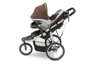Delta Children J is for Jeep Brand Fairway (340) Cross Country All Terrain Jogging Stroller with infant car seat, f4f 30