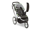 Delta Children J is for Jeep Brand Fairway (340) Cross Country All Terrain Jogging Stroller Right Side View, with Canopy, Child Tray f2f 20-J is for Jeep® Brand Cross-Country All-Terrain Jogging Stroller