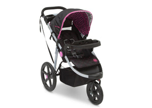 Jeep Adventure All Terrain Jogger Stroller by Delta Children, Berry Tracks (678), with extendable and quilted European canopy 59