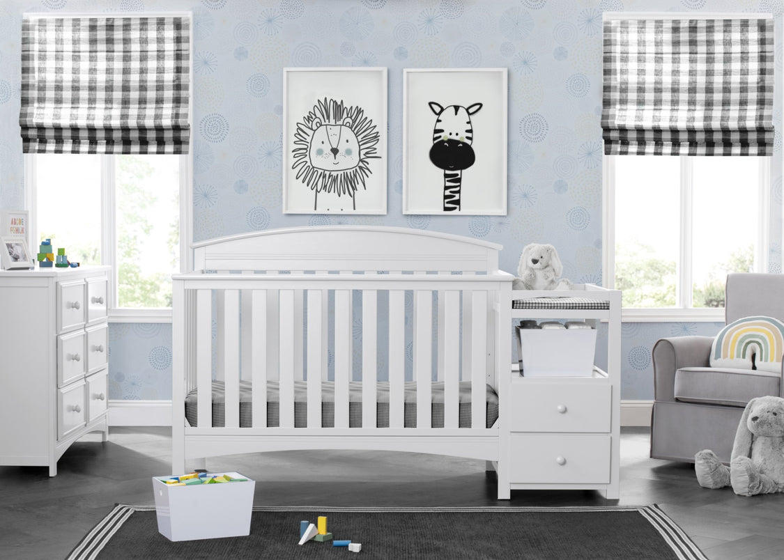 Abby Crib N Changer Bianca White 130