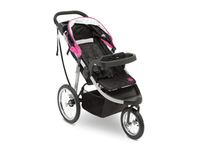 Jeep Unlimited Range Jogger by Delta Children, Trek Pink Tonal (656) with multi-position reclining padded seat 8