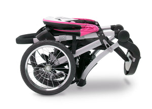 Jeep Unlimited Range Jogger by Delta Children, Trek Pink Tonal (656), can be folded quickly and compactly 24