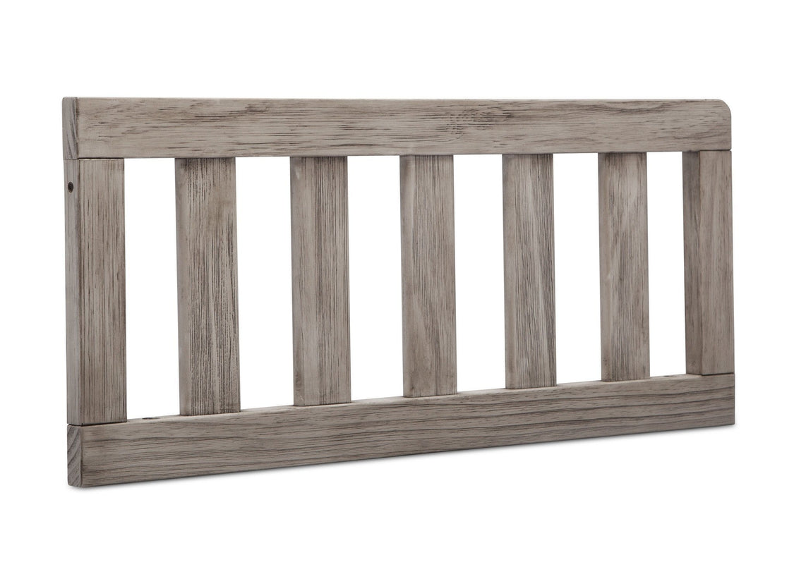 Simmons Kids Rustic White (119) Toddler Guardrail (180129), Angled View b1b