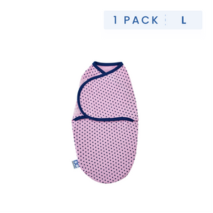Girl (5004) 8-Little Lambs Adjustable Swaddle Wrap - Size Large, Fits Babies 3-6 Months/14-18 lbs.