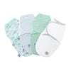 Unisex (5005) 2-Little Lambs Adjustable Swaddle Wrap - Size Small/Medium, Fits Babies 0-3 Months/7-14 lbs., 4-Pack