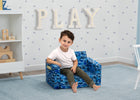 Blue Camo (5061) 10-Cozee Flip-Out Chair - 2-in-1 Convertible Chair to Lounger for Kids