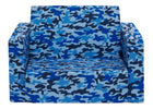 Blue Camo (5061) 12-Cozee Flip-Out Chair - 2-in-1 Convertible Chair to Lounger for Kids