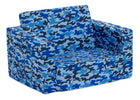 Blue Camo (5061) 13-Cozee Flip-Out Chair - 2-in-1 Convertible Chair to Lounger for Kids