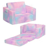 Blue & Pink Tie-Dye (5062) 3-Cozee Flip-Out Chair - 2-in-1 Convertible Chair to Lounger for Kids