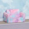 Blue & Pink Tie-Dye (5062) 21-Cozee Flip-Out Chair - 2-in-1 Convertible Chair to Lounger for Kids